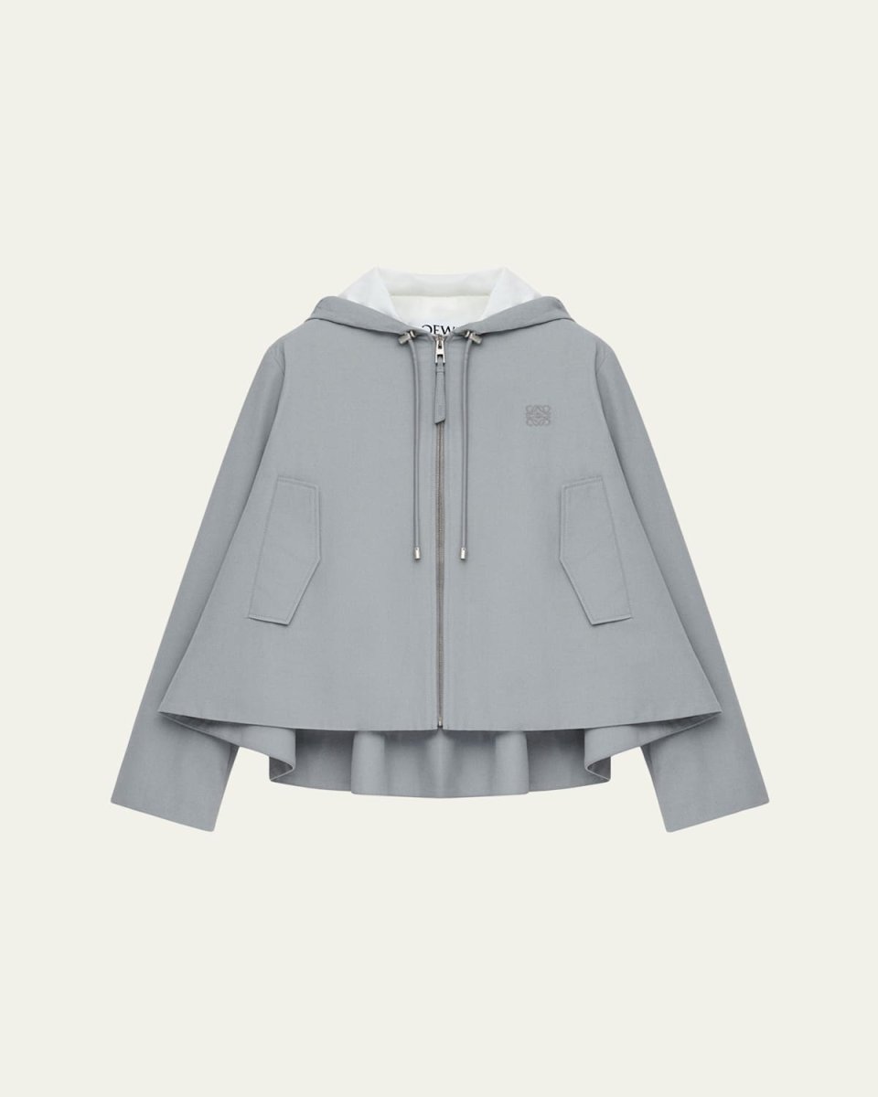 Trapeze Hooded Zip-Up Jacket